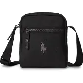 Ralph Lauren Polo Ralph Laurentil mænd. 405P16220001 Sort skuldertaske med logo-trim (OSFA), Casual, Genanvendt polister