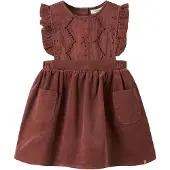 Lil´ Atelier Kjole - Corduroy - NmfOnellas - Mahogany - - 3 år (98) - Kjole