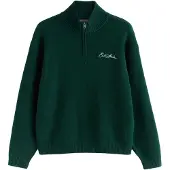 Next Pullover mørkegrøn / hvid