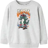 Name it Sweatshirt - NmmLorenzo - Light Grey Melange - - 2 år (92) - Sweatshirt