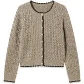 Vero Moda Cardigan 'VMMai' beige / sort