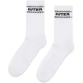 Iuter Sokker 'Chain Socks White' hvid
