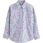 Next Bluse lyseblå / pink / hvid