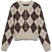 Vero Moda Cardigan 'VMHalo' mørkebeige / mørkebrun