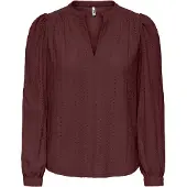 ONLY Bluse 'ONLMINNA' kastaniebrun