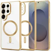 Tech-Protect Samsung Galaxy S26 Ultra MagFlex Cover - MagSafe-kompatibelt - Klar / Guld