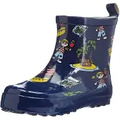 Playshoes Gummistøvler mørkeblå / brun / gul / rød