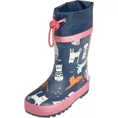 Playshoes Gummistøvler 'Katzen' marin / orange / eosin / offwhite