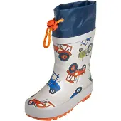Playshoes Gummistøvler marin / lyseblå / lysegrå / mørkeorange