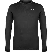 Salewa - Vandretøj - Puez Melange Dry M L/S Tee Black Out Melange til Unisex - Størrelse M - Sort