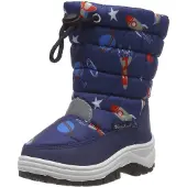 Playshoes Snowboots 'Weltraum' blå / grå / rød