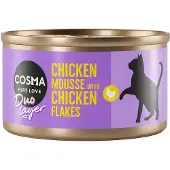 Cosma DUO Layer 24 x 70 g - Kyllingemousse med Tunstykker