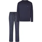 Hajo Pyjamas lang 'Premium Cotton' mørkeblå