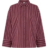 Ichi Bluse 'IHLULAO' magenta / mørk pink / hvid