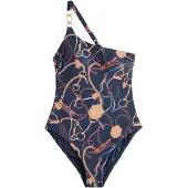 Next Badedragt beige / navy / lyseblå / brun