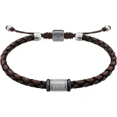 Fossil Armbånd brun / sølv