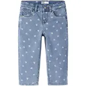 Name it Jeans 'NMFBella' blue denim / lyseblå / citron / lilla