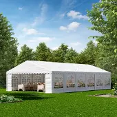 TOOLPORT 6x12 m partytelt, PO-teltdug, hvid