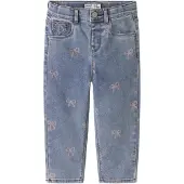 Name it Jeans - NmfBella - Medium Blue Denim/BOW - - 3 år (98) - Jeans