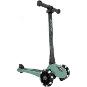 Scoot & Ride Highway Kick 3 - LED - Forest - - OneSize - Løbehjul