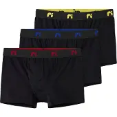 Name it Boxershorts - NkmBoxer - 3-Pak - Black/Amparo Blue + Tan - - 4 år (104) - Boxershorts