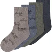 Name It Mini Strømper - NmmWak - 4-Pak - Satellite/4p Sate Jaq+ Ombre - - 25/27 - Strømper
