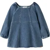 Lil´ Atelier Kjole - Denim - NmfObello - Dark Blue Denim - - 7 år (122) - Kjole