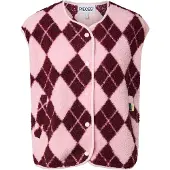 Pieces Vest 'PCKatty' lyserød / vinrød