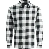 Jack & Jones Skjorte 'Gingham' sort / hvid