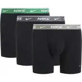 Nike Boxershorts Essential Cotton Stretch 3-Pak - Sort/Grå/Grøn, størrelse Small