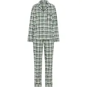 LASCANA Pyjamas brun / mørkegrøn / hvid