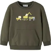 Name It Mini Sweatshirt 'NMMVUGO' gul / mørkegrå / oliven / hvid
