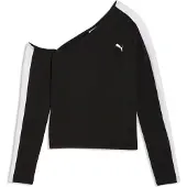 Puma T7 Asymmetric Top Women, Clothing, Black, XS