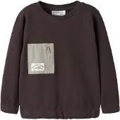 Name it Sweatshirt mørkebrun / lysegrå