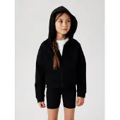 Name it Cardigan m. Hætte - Noos - NkfMillie - Sort - - 13-14 år (158-164) - Cardigan