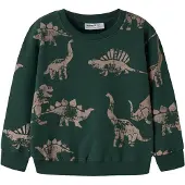 Name it Sweatshirt grå / mørkegrøn
