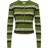 JDY Cardigan 'Emmie' grøn / sort / hvid