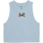 Puma MID 90s Slim Graphic Tank Youth, Kids, Seafoam, 7-8Y