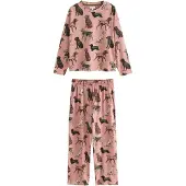 Next Pyjamas creme / mørkegrøn / gammelrosa / sort