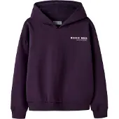 Name it Sweatshirt 'Oda' mørkelilla / hvid