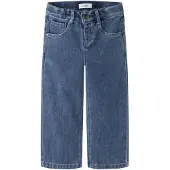 Lil´ Atelier Jeans - Wide - NmfObello - Dark Blue Denim - - 3 år (98) - Jeans