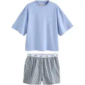 Self. Pyjamas lyseblå / grå / hvid