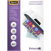 Fellowes Lamineringslommer A4 80 mic. 100/pk, Mat 5452103 Modsvarer: N/A