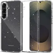 Tech-Protect Samsung Galaxy S26 FlexAir Glitter TPU Cover - Gennemsigtig