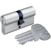 Basi 5001-1025-0033, Europrofil cylinder, Kromfarve, 3 stk, 326 g, 1,5 cm