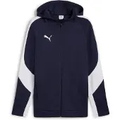 Puma Hættetrøje teamEVOSTRIPE - Navy/Silver/Hvid, størrelse X-Large