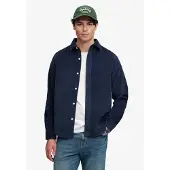 Superdry Superdrytil mænd. M4011188A Overshirt i marineblåt fløjl (M), Casual, Jernbanefløjl, Lange ærmer