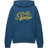 Superdry Superdrytil mænd. M2014566A Vintage Script hættetrøje i marineblå (XXL), Casual, Bomuld