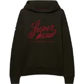Superdry Superdrytil mænd. M2014566A Vintage Script hættetrøje i sort (XXL), Casual, Bomuld