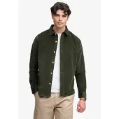 Superdry Superdrytil mænd. M4011188A Grøn skjortejakke (XL), Casual, Jernbanefløjl, Lange ærmer